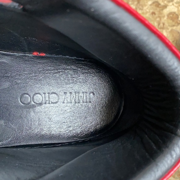 JIMMY CHOO High Top Leather Runners - Picture 5 of 7